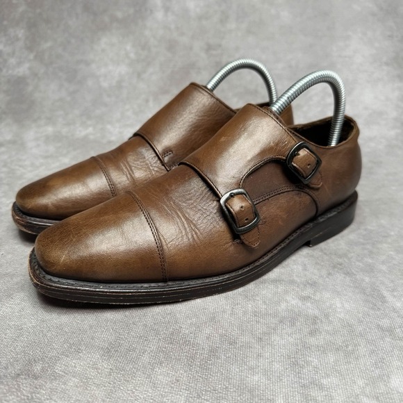 Thursday Boot Co Saint Men 6 Double Monk Strap Dress Shoe Brown Leather - Picture 1 of 6